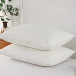 housse coussin imperméable bambou fleuri moderne blanc gris 48x74cm zip
