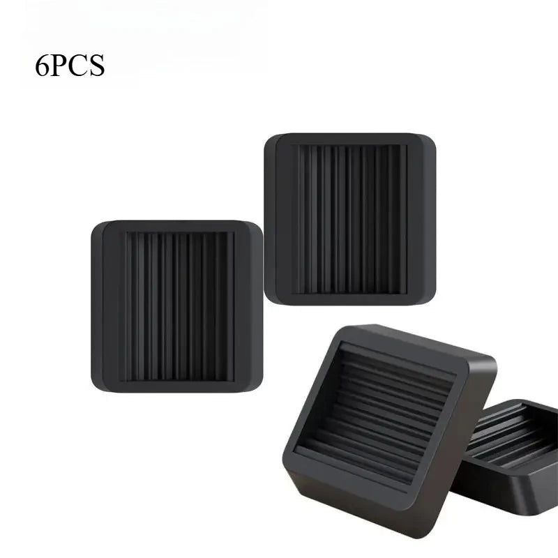 protège roulettes chaise noires rayures horizontales adhésif moderne kit antidérapant sols bois dur