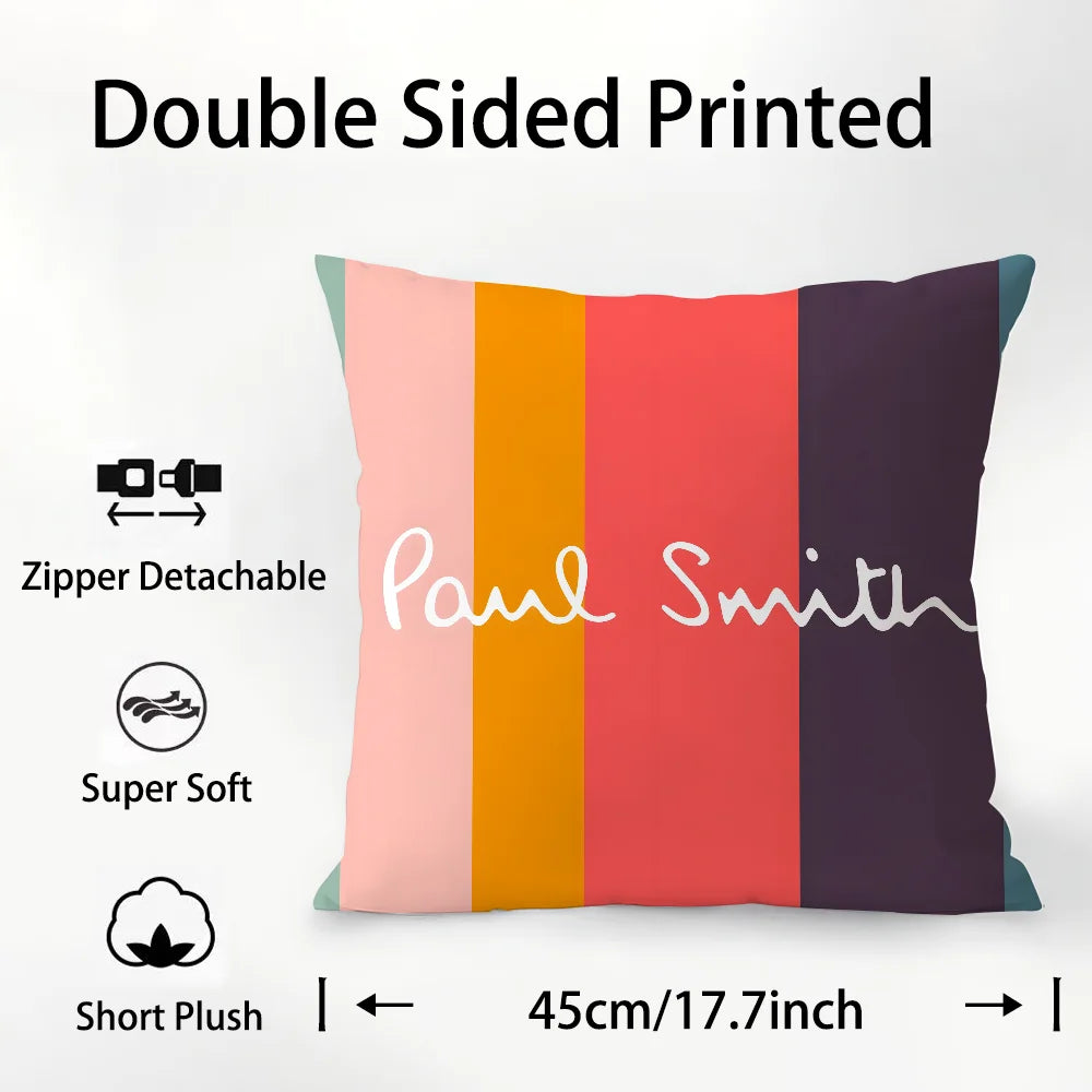 housse coussin multicolore rayures horizontales contemporain non toxique polyester fixations