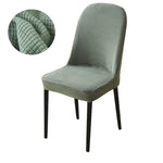 housse chaise extensible jacquard gris moderne fauteuil salle manger banquet