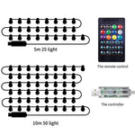 guirlande lumineuse led multicolore 10m 50 ampoules 5v ip44 moderne télécommande usb