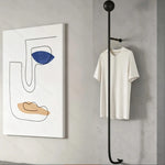 Vue de profil du porte-manteau mural fin métal