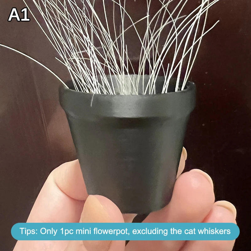 collecteur poils moustaches animaux compagnie pot fleurs support chat décoration collection moderne perforé