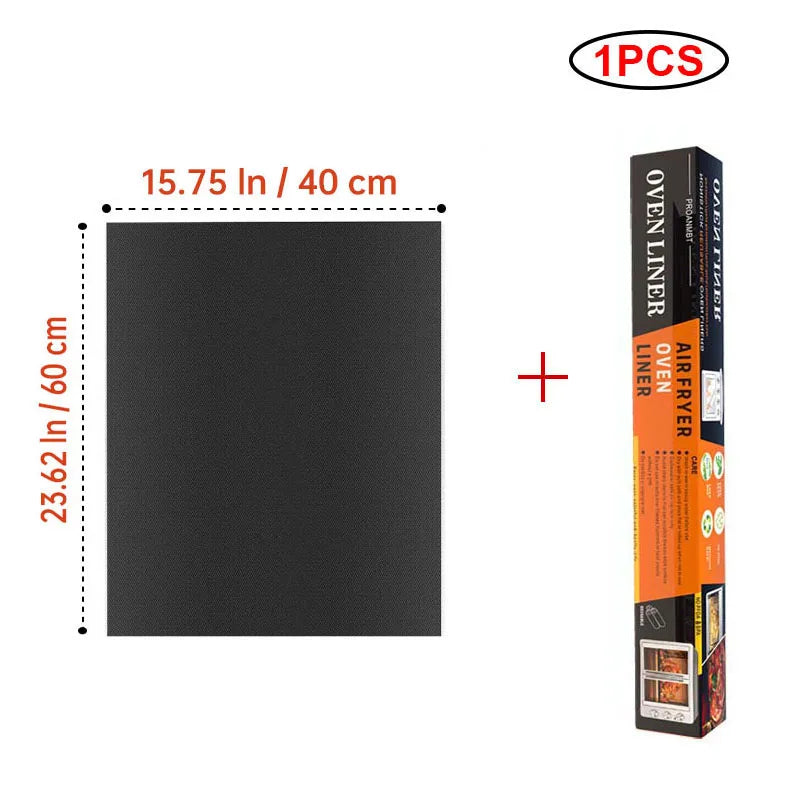 tapis cuisson antiadhésif réutilisable résistant chaleur fond four noir moderne silicone
