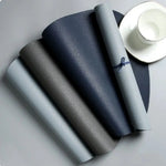 tapis table moderne simili cuir crème brun gris bleu rose antidérapant