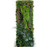 panneau végétal mural plante artificielle herbe décorative jardin extérieur moderne vert rouge blanc