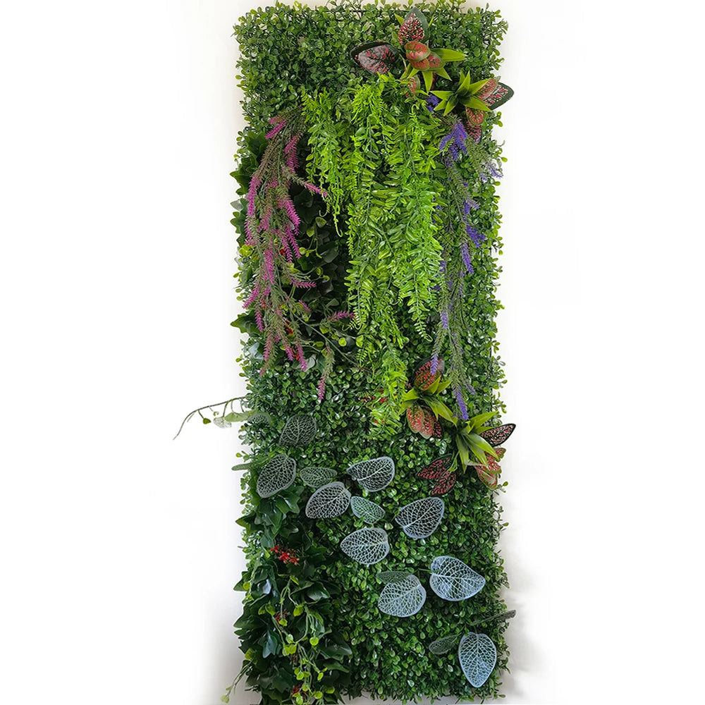 panneau végétal mural plante artificielle herbe décorative jardin extérieur moderne vert rouge blanc