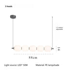 suspension lumineuse moderne blanc rayures horizontales opacité pince câble led