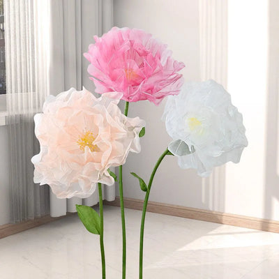 Fleur artificielle géante pivoine 75 cm rose