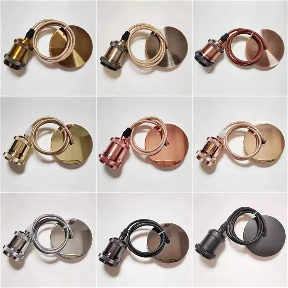 support lampe suspendu moderne rose gold pearl black bronze silver e27 métal lisse opacité