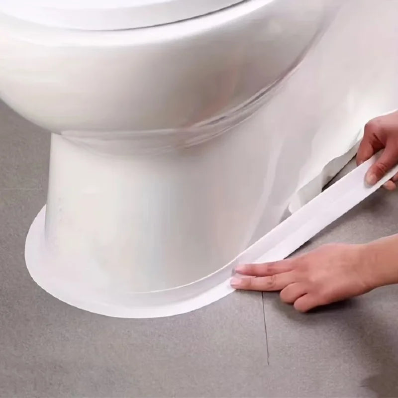 joint d'étanchéité adhésif pvc blanc bord lavabo cuisine salle bain