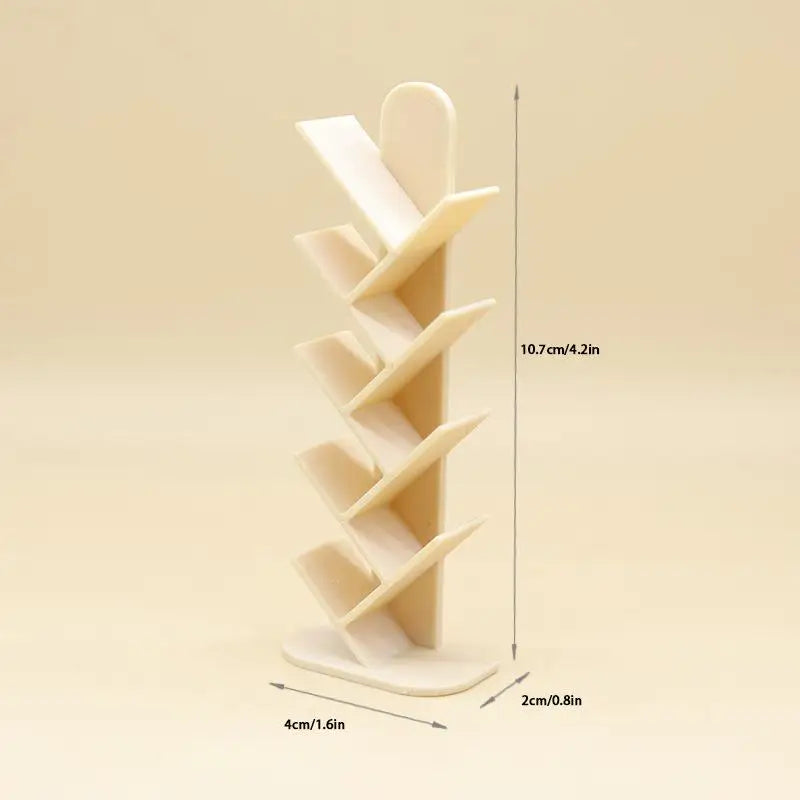 décoration intérieure miniature bibliothèque arbre livres résine blanc marron moderne
