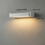 lampe murale led moderne ip65 350 rotatable noir verre trempé 235mm 335mm