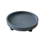plateau fleurs rotatif roulettes moderne gris blanc marron diamètre 22cm 36cm