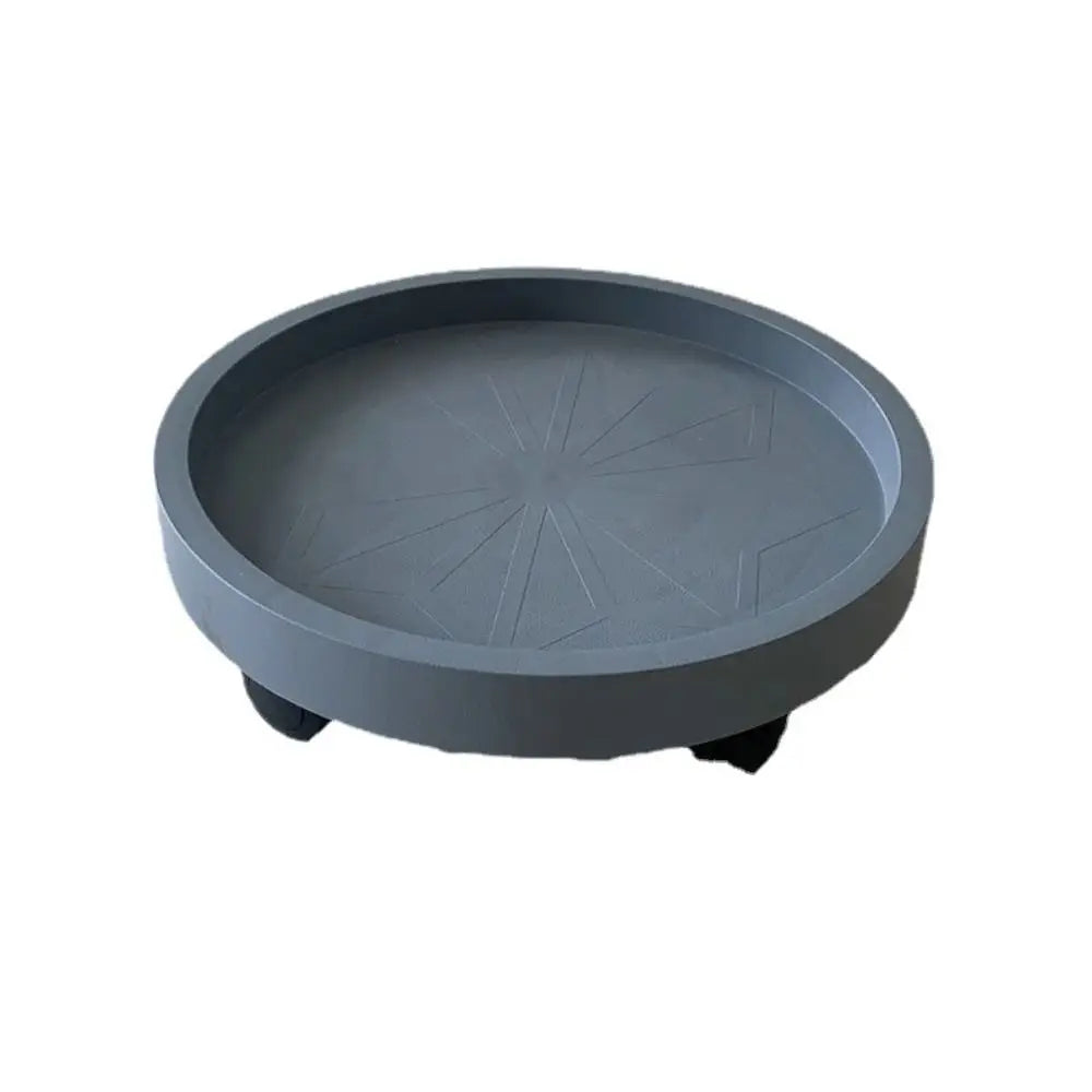 plateau fleurs rotatif roulettes moderne gris blanc marron diamètre 22cm 36cm