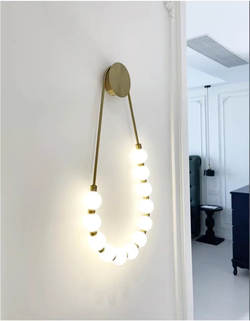 lampe murale moderne rondes blanc doré cuisine chambre salon entrée éclairage quotidien led deco