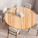couverture table ronde imprimée bois 100cm 120cm 140cm moderne réutilisable fête maison