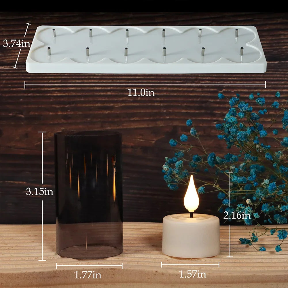bougies led sans flamme rechargeables blanc modernes télécommande décoration maison 80h autonomie 5mètres distance