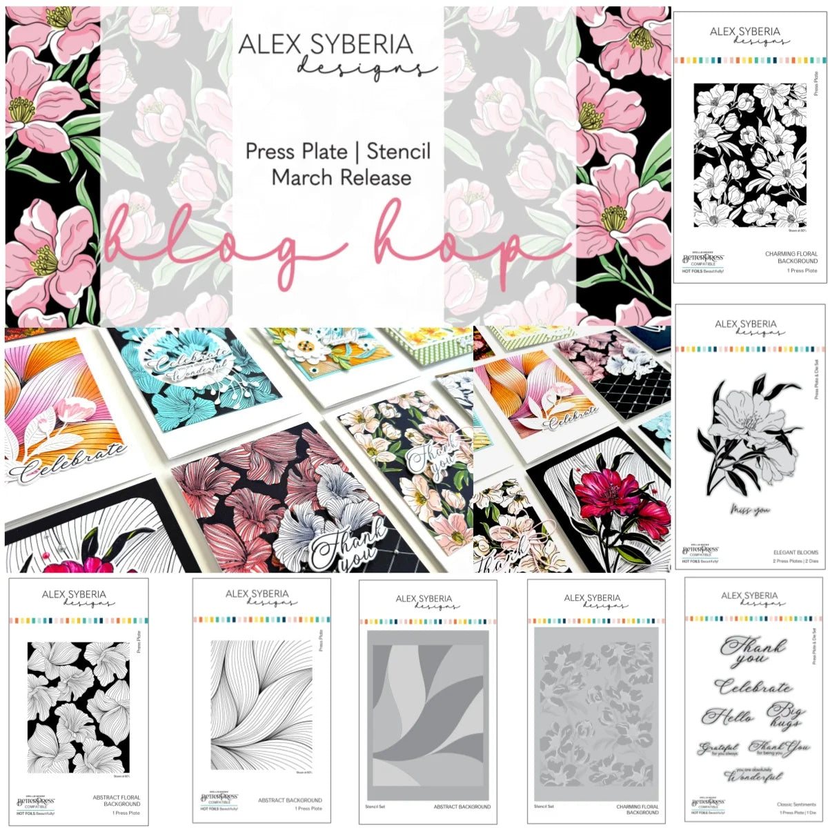 cartes postales fleuries thank you scrapbooking tampon ruban strass