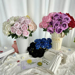 bouquet roses artificielles soie decoration intérieure moderne élégante anniversaire fiançailles graduation valentin