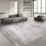 Tapis de salon abstrait moderne bleu