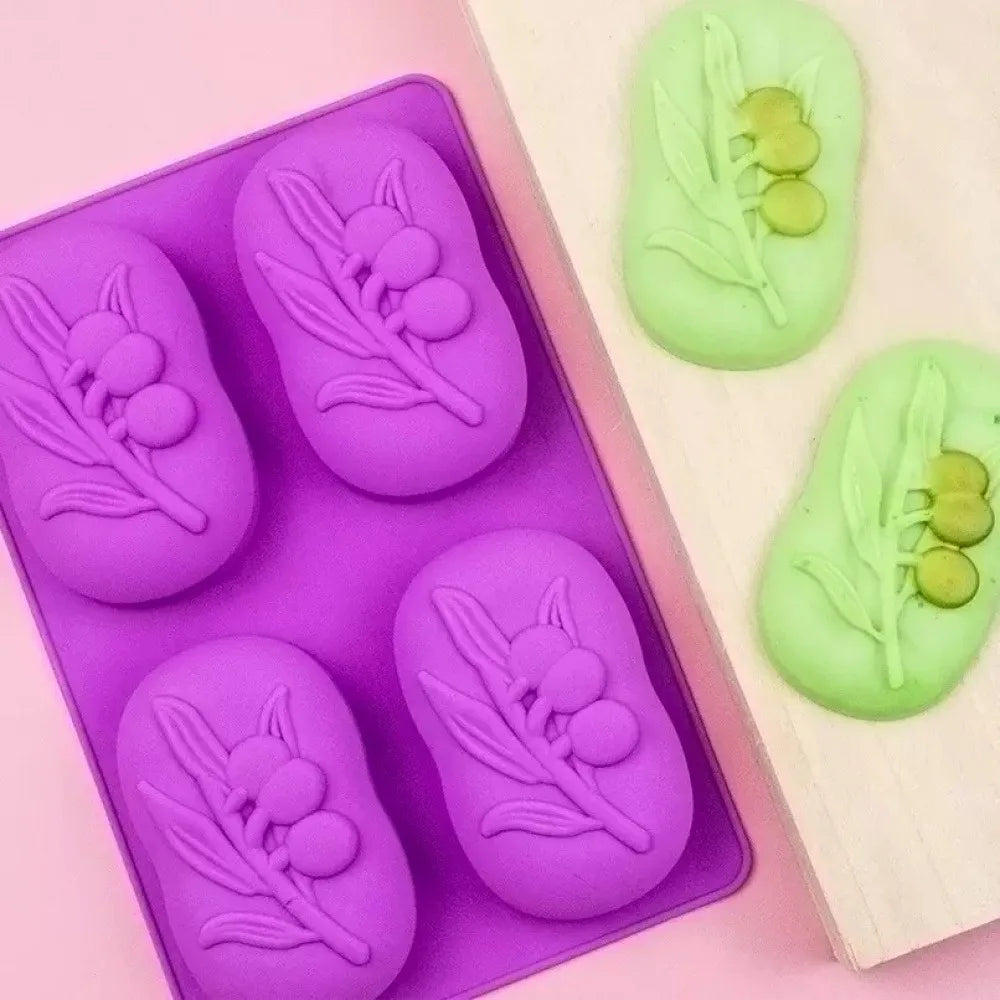 moule silicone savon violet olivier olives artisanal decoratif confection formes bricolage nhà làm