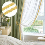 ruban decoratif doré rayures horizontales texture tissée classique élégant adhésif 15mm largeur opacité ciseaux