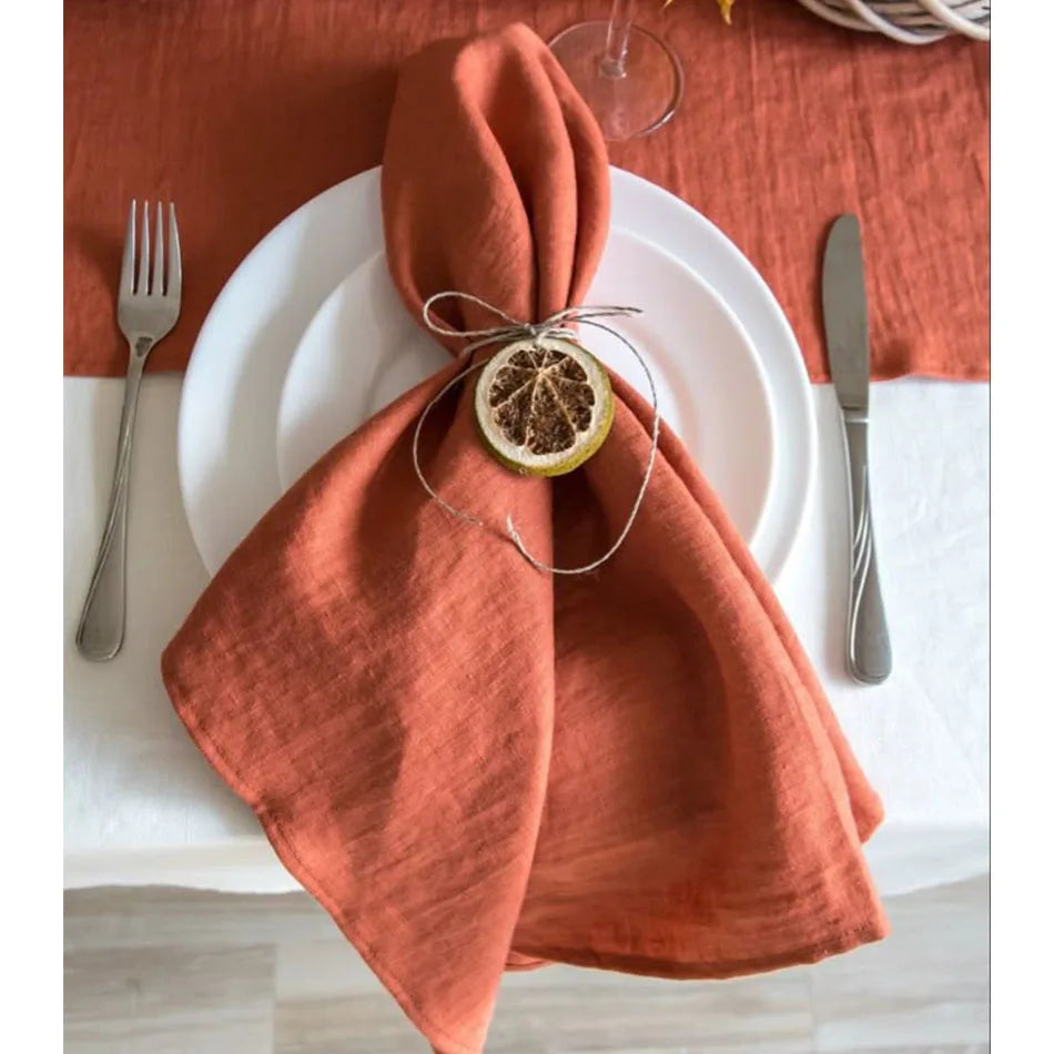 serviettes lin 40x40cm vert olive moderne mariage anniversaire table maison extérieur