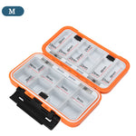 boîte rangement pêche hameçons leurre accessoires carpe pratique orange noir vert
