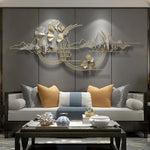 Décoration murale gris clair pour fond de canapé élégant
