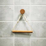 porte rouleau papier toilette bois marron blanc minimaliste moderne cuir inclusion métal doré