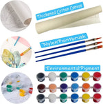 toile peinture personnalisable photo lettre fleur paysage moderne épaisse pots pinceaux guide