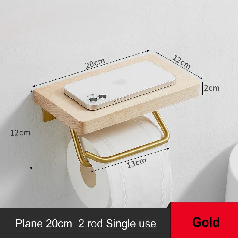 étagère murale moderne bois naturel adhésive téléphone portable papier toilette lunettes parfum minimaliste porte