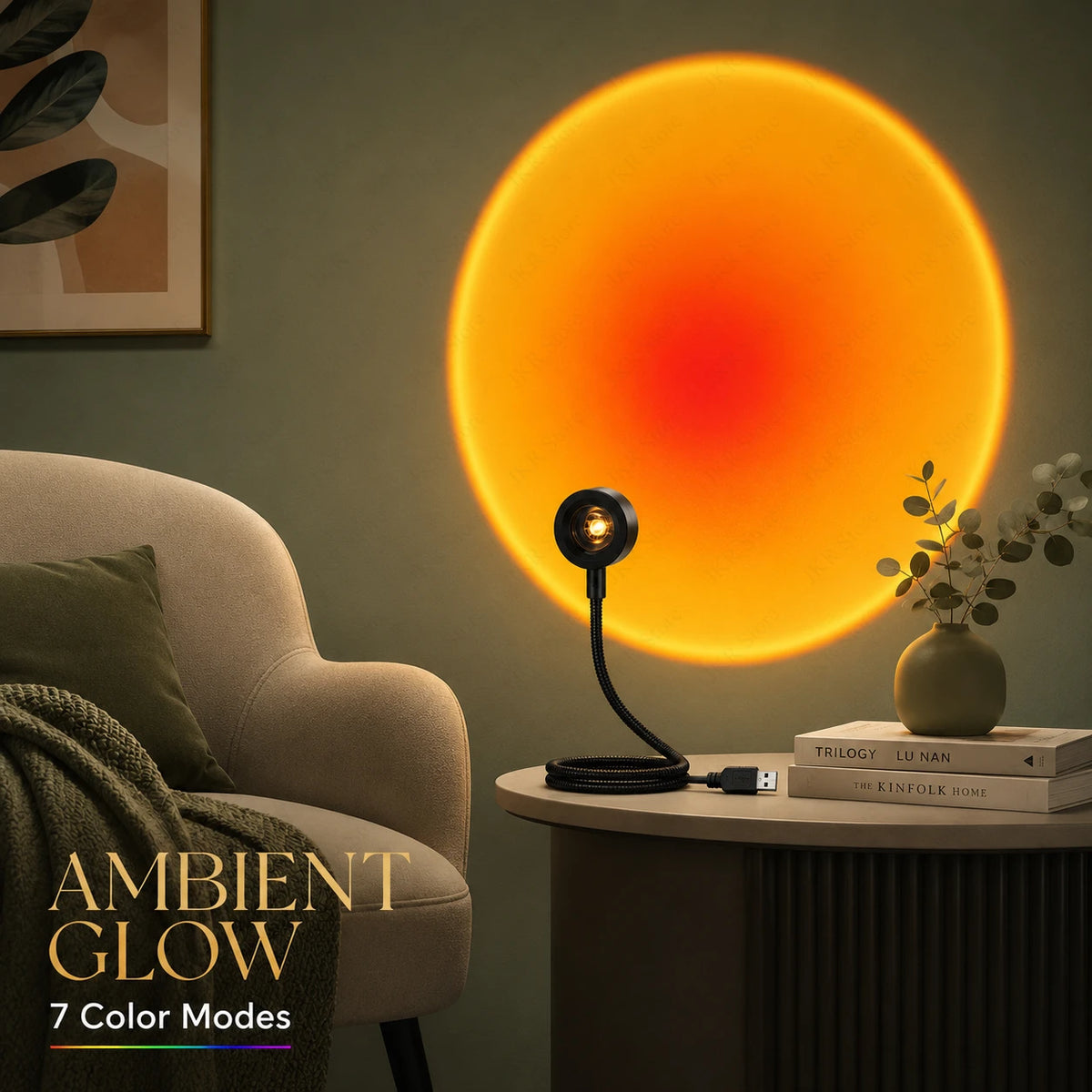 lampe table veilleuse led multicolore translucide moderne minimaliste orange rouge bleu vert usb