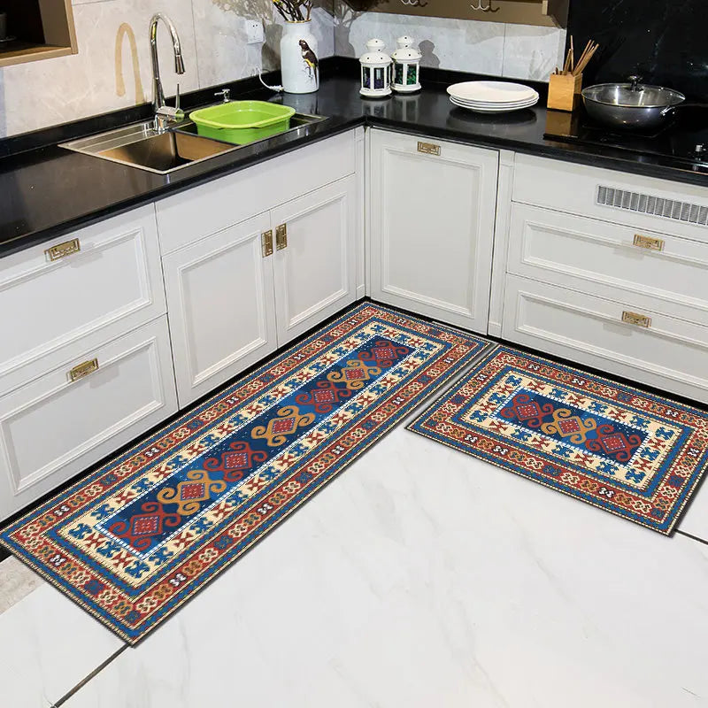 tapis cuisine imperméable antidérapant polyester moderne motifs cuisine décoratif