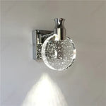 lampe murale moderne or transparent paillettes dorées led 13cm 16cm