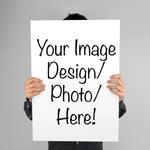 affiche personnalisable imprimée toile coton blanc imprimé décoration mur rectangle vertical