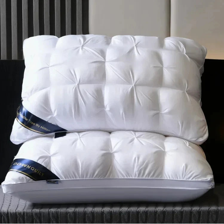 oreiller lit rectangulaire coton blanc motif relief moderne sommeil doux confort