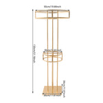 support floral transparent moderne or argent bouquet inclusion centro mesa