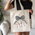 sac main toile blanche cerises rubans have good day moderne casual doux imprimé seul