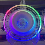 Spot LED moderne 9W 7W blanc violet grille aluminium clips câbles fixations domestiques ambreRGB