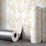 rideau décoratif moderne or rayures brillant adhésif élégant tissu rouleau chambre salon
