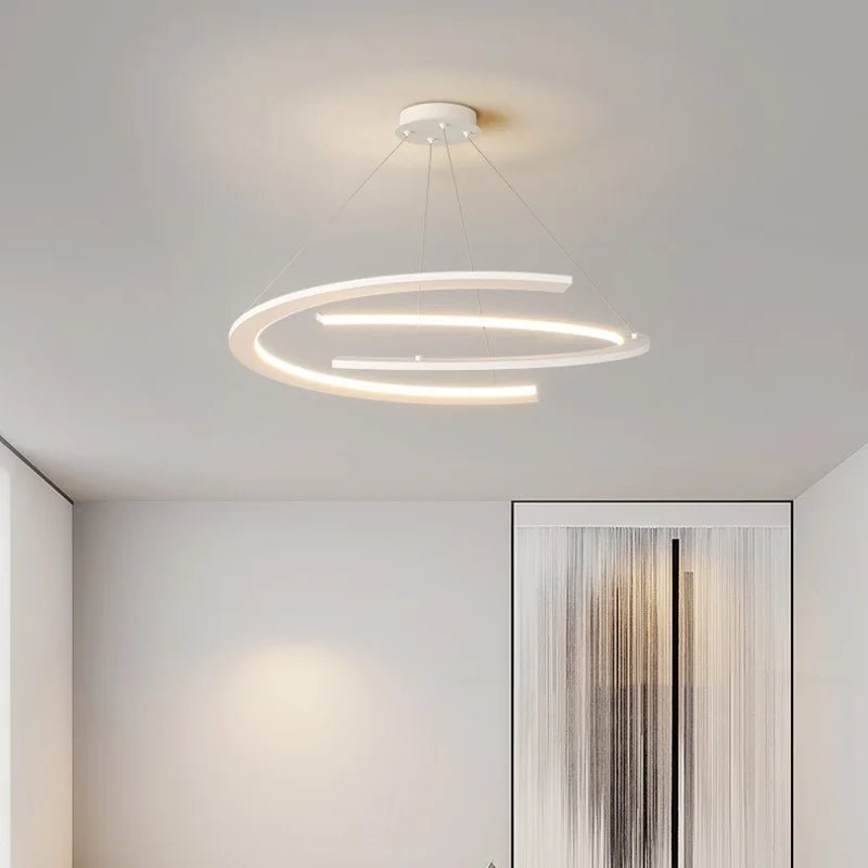 suspension lumineuse moderne gris blanc minimaliste salon chambre hôtelversible autonomependentifchaînes