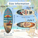 décoration murale surf plage palmiers parasols effet vieilli bois brut vintage rustique
