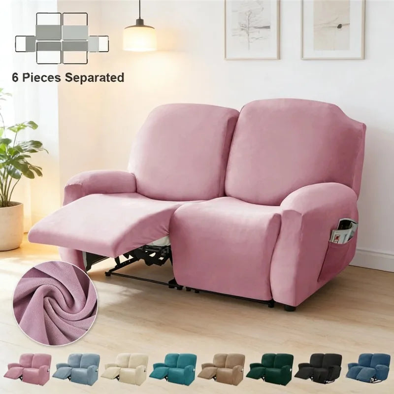 housses canapé relax velours machine lavable moderne rose clair gris bleu marron vert foncé