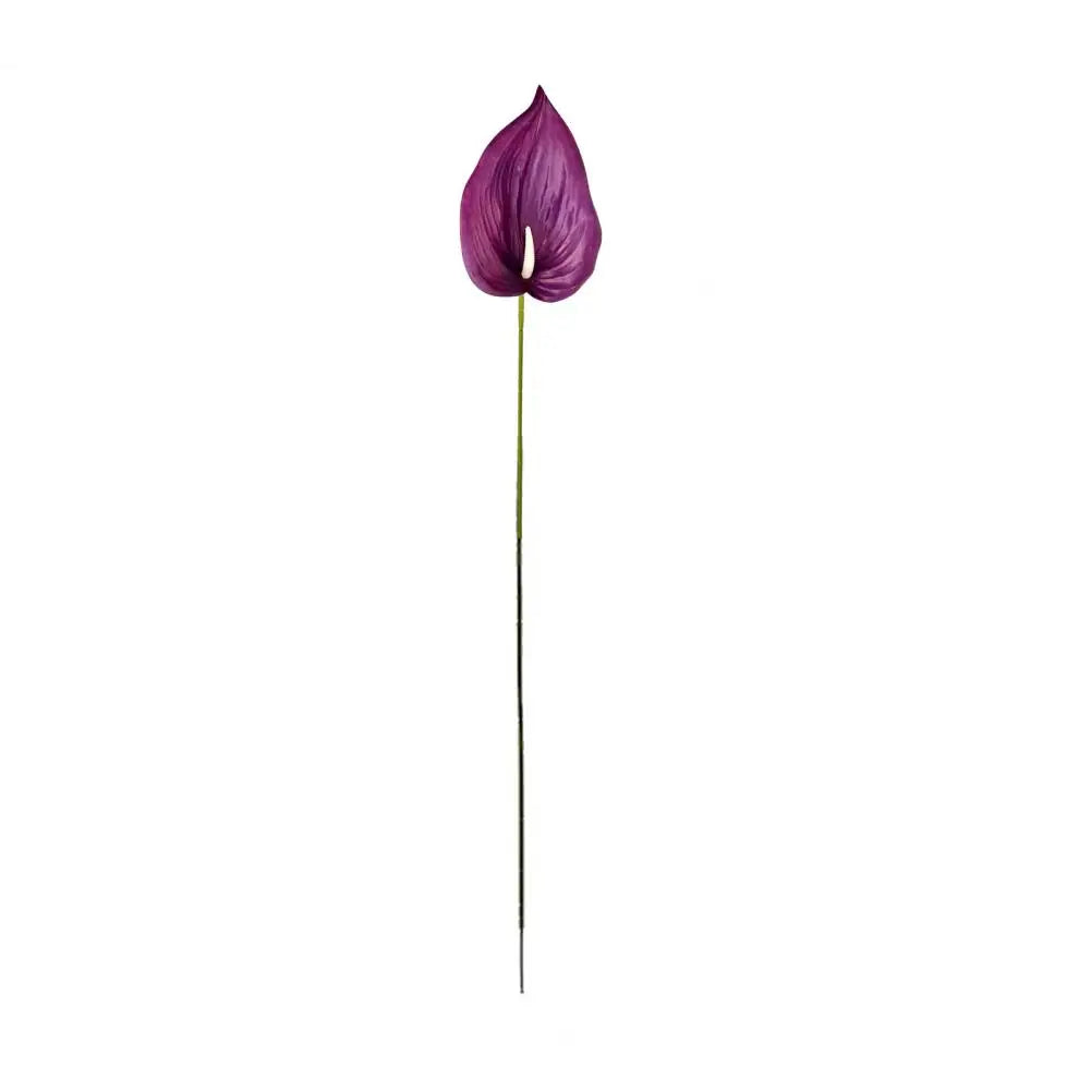 fleurs artificielles anthurium rouge blanc vert violet tiges flexibles décoration maison mariage anniversaire