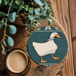 sous verres bois canards expressions modernes opaques hygiène table ecofriendly