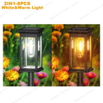lampes solaires led étanches modernes noires transparentes jardin allée automatiquesurgence