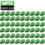 clips plantes autoadhésifs forme feuilles vert moderne pack 100 clips