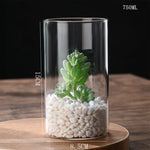 vases verre modernes transparents décoration florale table mariage